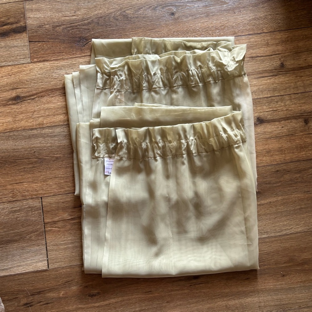 JCPenney Home Sheer Gold Curtains